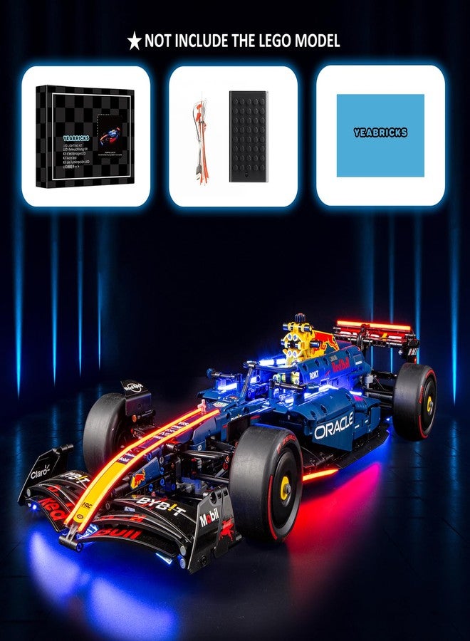YEABRICKS LED Light for 42206 Technic Oracle Red Bull Racing RB20 F1 Car Building Blocks Model (Building Set NOT Included) - Image 5
